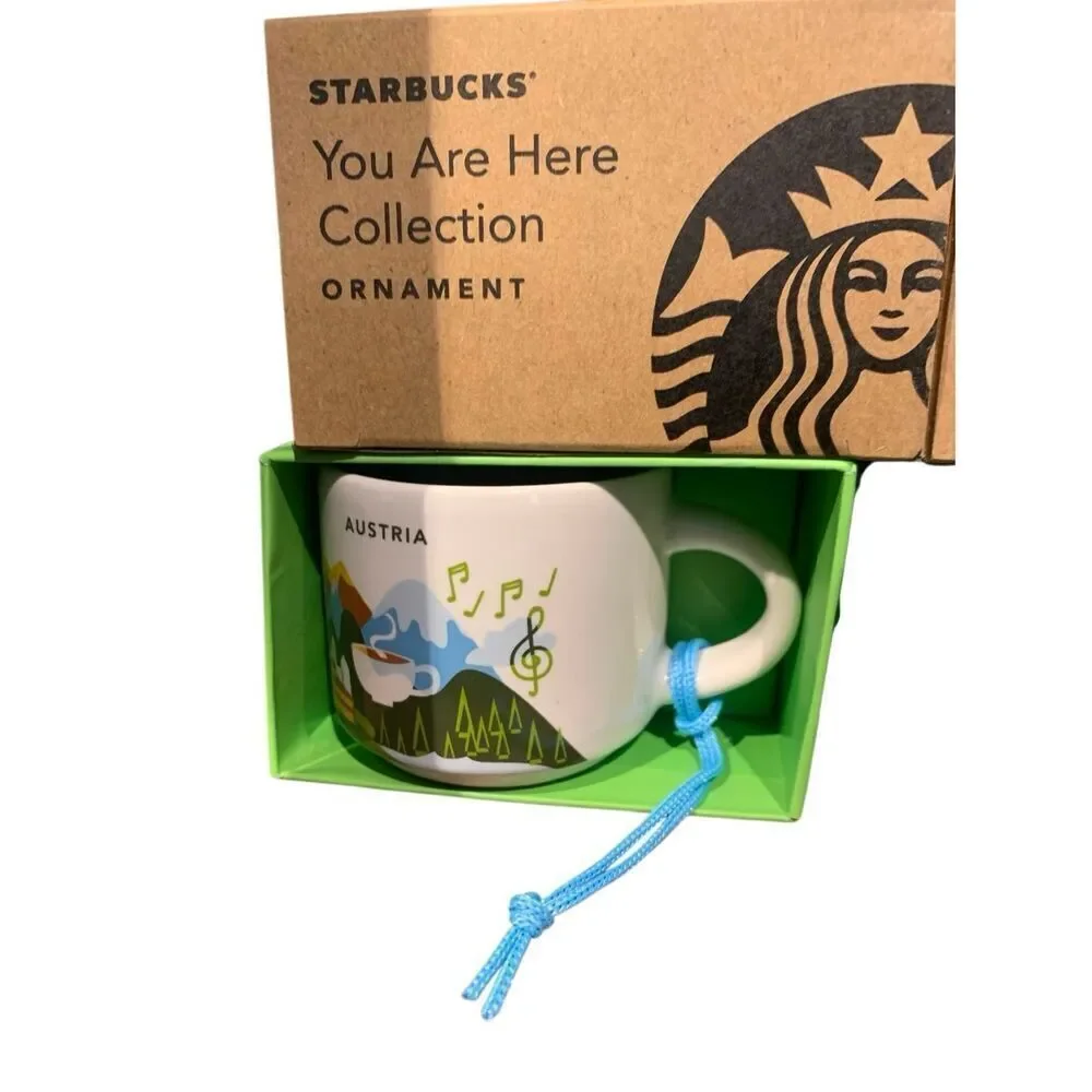 Starbucks You Are Here Austria Espresso Mug Ornament 2oz Ceramic New Collectible